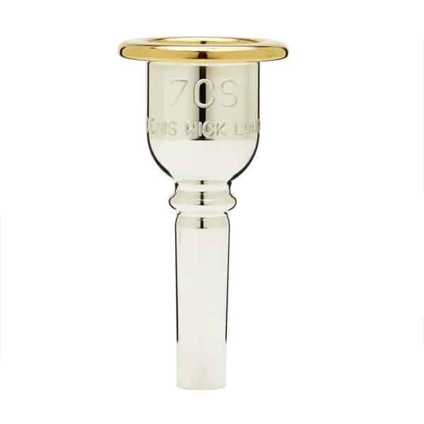 Heritage Trombone Mouthpiece Silver Plated with Gold Plated Rim and