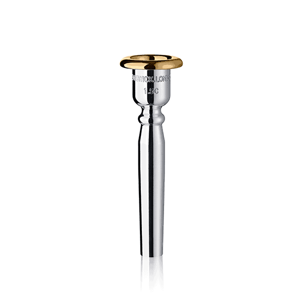 Heritage Trumpet Mouthpiece in Silver Plate with Gold plated Rim and