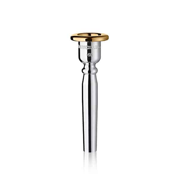 Heritage Trumpet Mouthpiece in Silver Plate with Gold plated Rim and