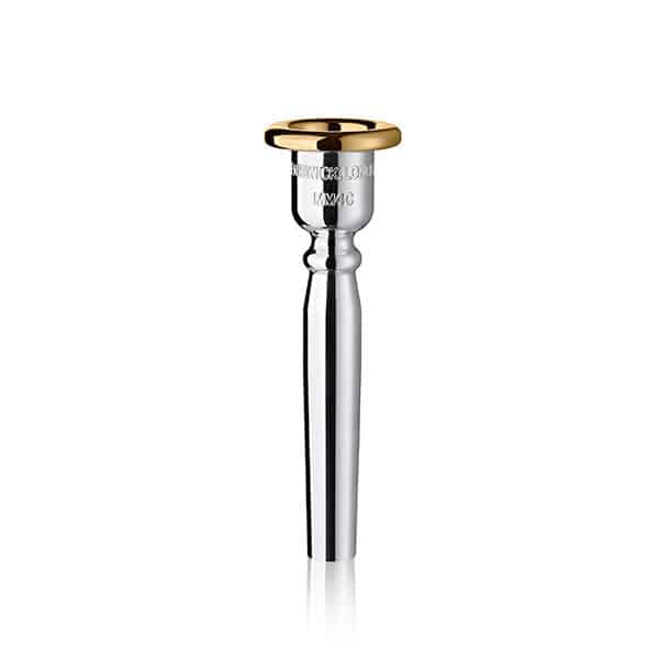 Heritage Trumpet Mouthpiece in Silver Plate with Gold plated Rim and Cup MM4C BrassFix UK